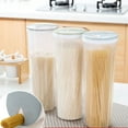 thumbnail image 3 of Spaghetti Plastic Noodles Container Grain Cereal Nuts Beans Food Storage Box and Locking Lids, 3 of 9