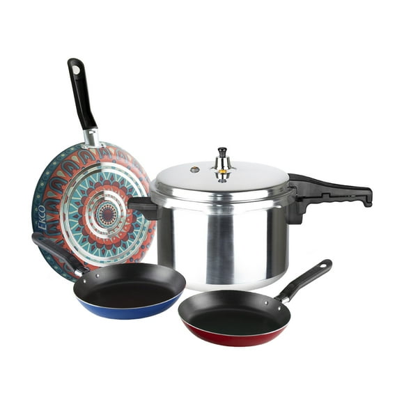 Combo de Juego de cocina Ekco Photopaint con Olla express 6L y 3 sartenes Ekco Set Ekco Photopaint