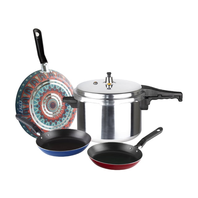Combo de Juego de cocina Ekco Photopaint con Olla express 6L y 3 sartenes Ekco Set Ekco Photopaint