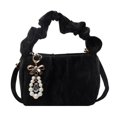 thumbnail image 3 of Bolso de mano chino de moda, bolso de hombro para mujer, bolso de mujer con diseño de nube plisada, bolso cruzado, adorno colgante, material de PU, 3 of 5