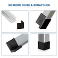 thumbnail image 5 of 4 Pcs Black Plastic Angle Iron Foot Pad L Shaped Edge Leg Cover 30mmx30mm, 5 of 7