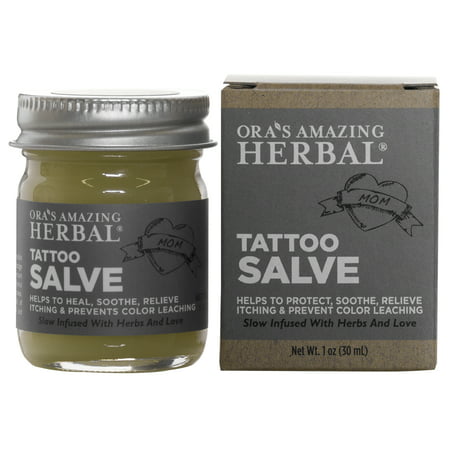 Ora's Amazing Herbal Tattoo Salve 1 oz,  Tattoo Aftercare, Natural Tattoo Aftercare Treatment