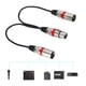 thumbnail image 5 of Cable de extensión de micrófono de Audio, adaptador divisor de cabeza macho doble a conector hembra XLR de 30cm para Canon, color rojo, 5 of 8