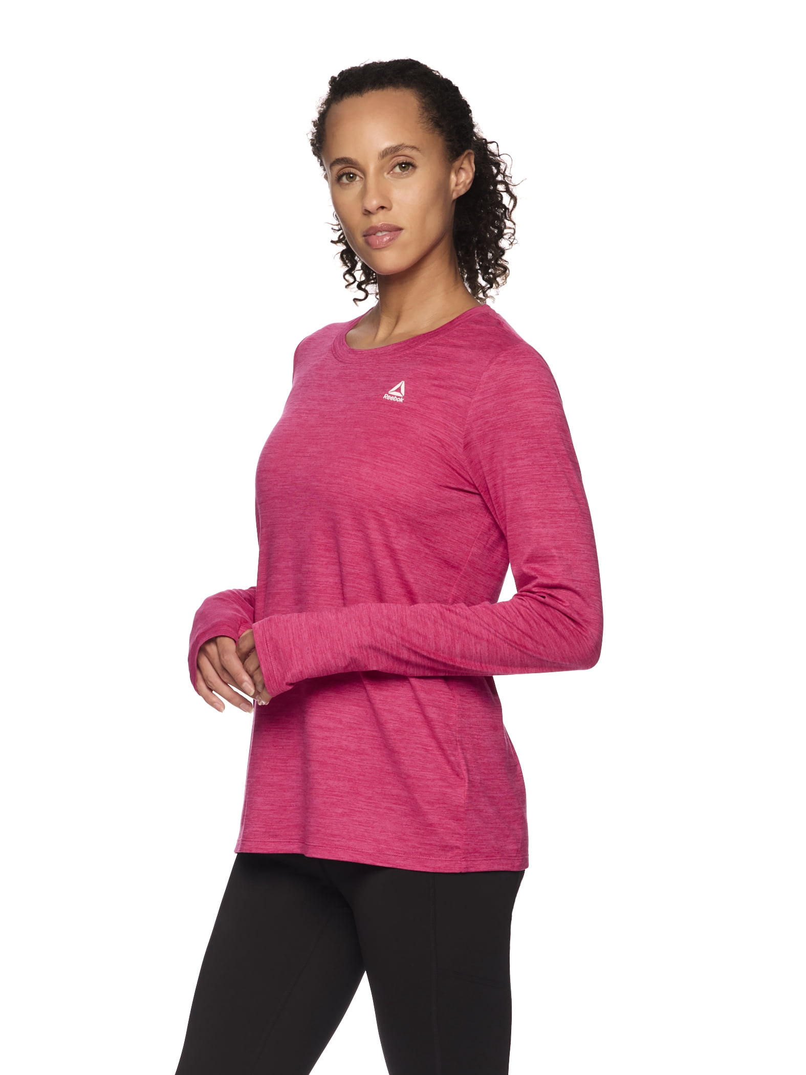 Reebok Women's and Women's Plus Legacy Core Knit Performance Long Sleeve Shirt, Sizes XS-4X