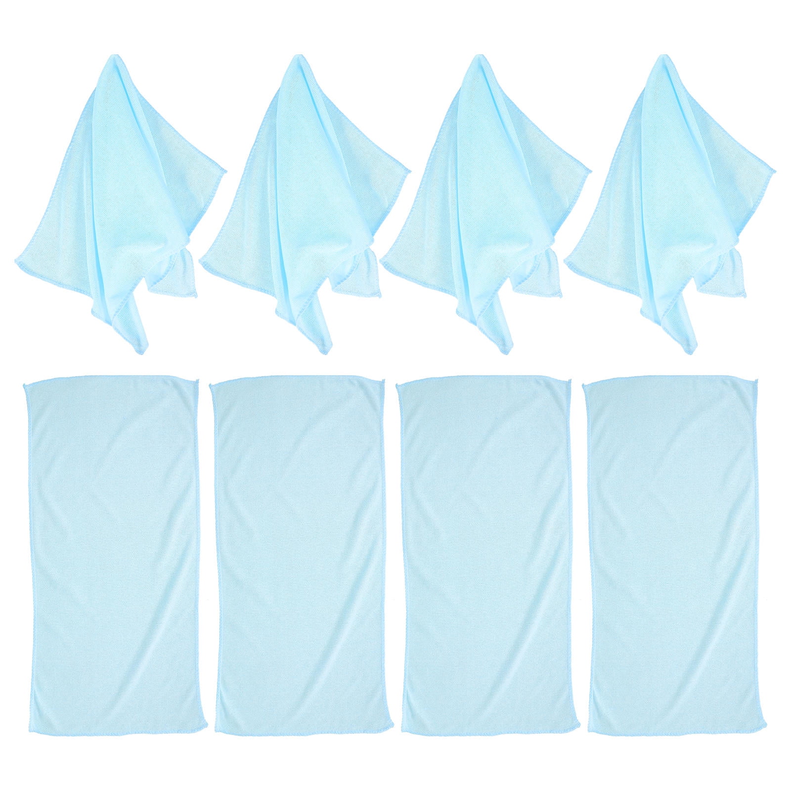 GETAJGHSD 12Pcs Sky Blue Car Drying Towels Super Absorbent Soft Fiber Cleaning Cloth for Auto