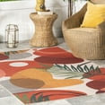 thumbnail image 3 of nuLOOM Terri Tropical Machine Washable Indoor/Outdoor Area Rug, 4' x 6', Red, 3 of 9