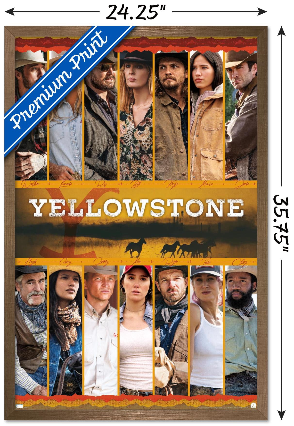 Yellowstone - Group Wall Poster, 22.375" x 34" Framed