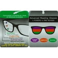 thumbnail image 4 of SA106 Oval Horn Rim Multi 3 Focus Progressive Reading Glasses Matte Tortoise +1.75, 4 of 4