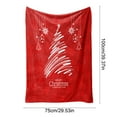 thumbnail image 3 of Euaioeiu Christmas Throw Blanket Flannel Fleece Reversible Soft Warm Plush Sherpa Blankets for Couch Bed Sofa Winter Decorations, 29.53x39.37 Inches, Red Home Decor Gift for Family, 3 of 6