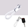 thumbnail image 1 of Xotic Tech 1 Piece Braided White Leather Strap Key Chain Ring Universal Fits Car Office Home Keys Fob Keychain Holder, 1 of 4