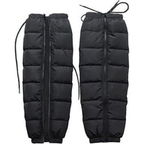 2pcs Cycling Leg Warmers Thermal, Leg Warmer Zipper Leg Sleeves, Waterproof Winter Thermal Knee Brace, Motorcycle Leg Guards for Girls Boys, Thermal Long Leg Sleeves for Men Women Legwarmer