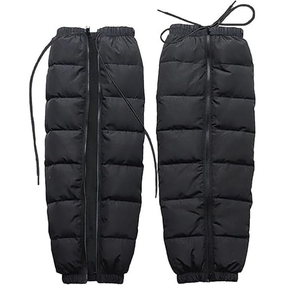 2pcs Cycling Leg Warmers Thermal, Leg Warmer Zipper Leg Sleeves, Waterproof Winter Thermal Knee Brace, Motorcycle Leg Guards for Girls Boys, Thermal Long Leg Sleeves for Men Women Legwarmer