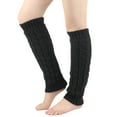 thumbnail image 5 of Yuanlong Womens Pants Solid Color Plush Cable Knit Leg Warmers Stack Socks For Cold Wearther Comfortable High Stockings, 5 of 5