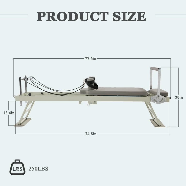 thumbnail: CEIEVER Pilates Reformer Machine | Opvouwbaar | Max 100 Kg | Voor Thuisgebruik