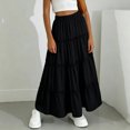 thumbnail image 2 of Wxolcjlv Womens Tiered Maxi Skirt Ruffle Elastic Waist Flowy Skirts, 2 of 4