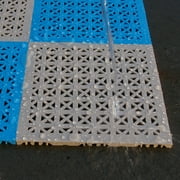 Greatmats StayLock Perforated PVC Plastic Interlocking Outdoor Wet Area and Home Playground Flooring, Deck and Pool Surround Floors Black, 26 Pack, 1x1 Ft x 9/16 inch