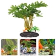 thumbnail image 1 of SHOWERORO Aquarium Artificial Plastic Plants Large Leaf For Freshwater And Saltwater Environments 1Set, 1 of 6