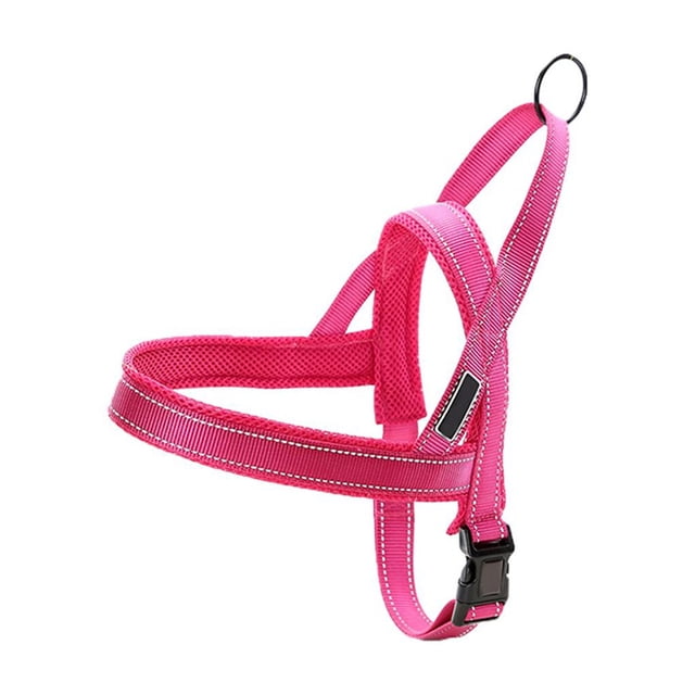 Methold Arnés para perros Chaleco reflectante para exteriores Chaleco reflectante para mascotas Manija acolchada Suave Suministros para perros Rosa roja XS