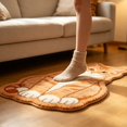 thumbnail image 6 of Cute Irregular Area Rug, Cat Shaped Soft Non Slip Floor Mat, Funny Decorative Cartoon Pet Bedside Carpet for Bedroom Entryway Dorm Indoor Home Decor, 6 of 6