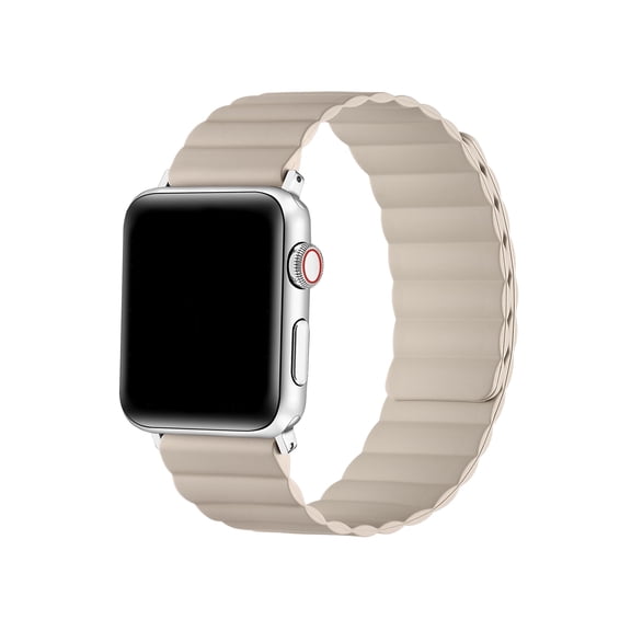Posh Tech Oatmilk Magnetic Silicone Band Compatible with Apple Watch