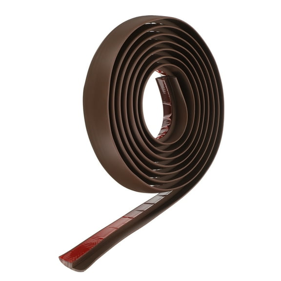 Uxcell Floor Transition Strip 1.4" 10ft Self Adhesive Carpet to Tile Transition Edging Trim for Uneven Floors Height 5mm, Coffee Color