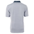 thumbnail image 3 of Men's Cutter & Buck Navy Frisco RoughRiders Big & Tall Virtue Eco Pique Micro Stripe Recycled Polo, 3 of 3