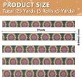 thumbnail image 3 of 5 Rolls Christmas Ribbon 1.5 inch Wide Decorative Ribbon for Gift Wrapping and Holiday Decorations Colorful Pattern Background Design, 3 of 7
