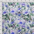 thumbnail image 4 of oneOone Cotton Cambric Royal Blue Fabric Florals Quilting Supplies Print Sewing Fabric By The Yard 56 Inch Wide, 4 of 6
