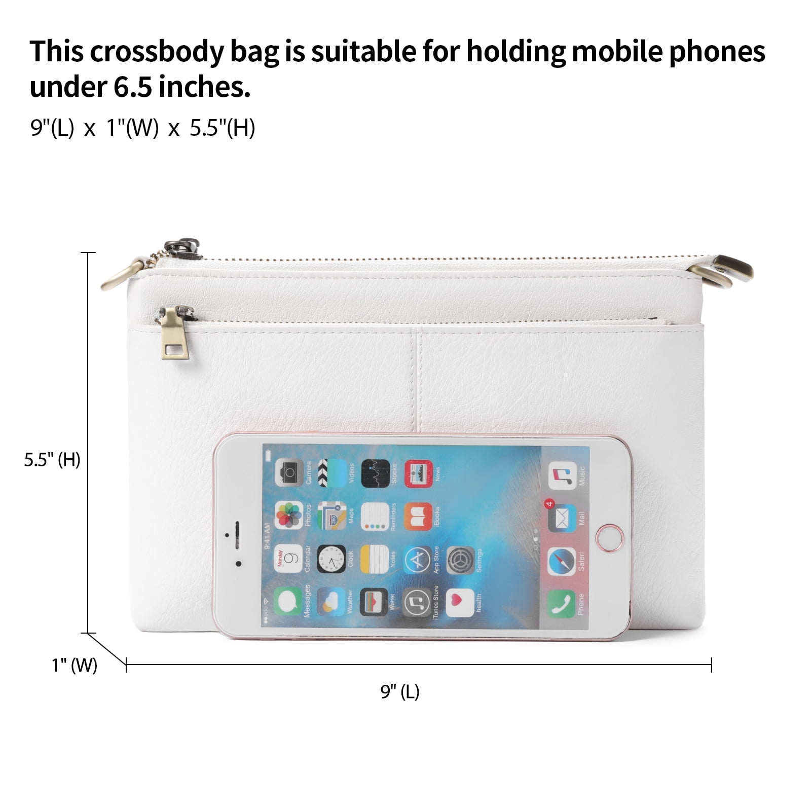 SENDEFN Small Crossbody Bags for Women Trendy Clutch Purse PU Leather Shoulder Bags with Adjustable Strap