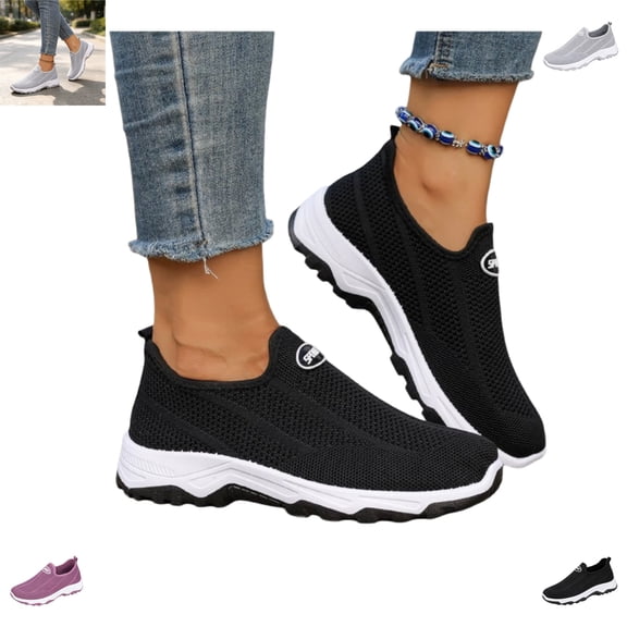 YOUYEDIAN Sneakers for Women Fashion Round Toe Non Slip Versatile Breathable Sport Sneakers Casual Mesh Soft Outdoor Comfortable Walking Shoes