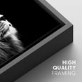 thumbnail image 4 of IDEA4WALL Framed Canvas Art Wall Decor Lion King Animals Wildlife Photography Realism Modern Closeup Dramatic Black and White for Dorm Home Office - 24"x36", 4 of 4