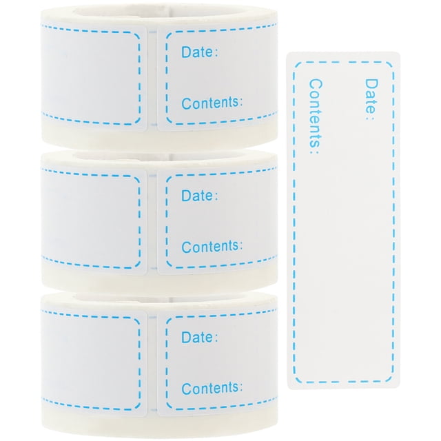 Miangastore Kitchen Labels Copper Plate Non-drying Adhesive 3 Rolls 2.95X0.98in