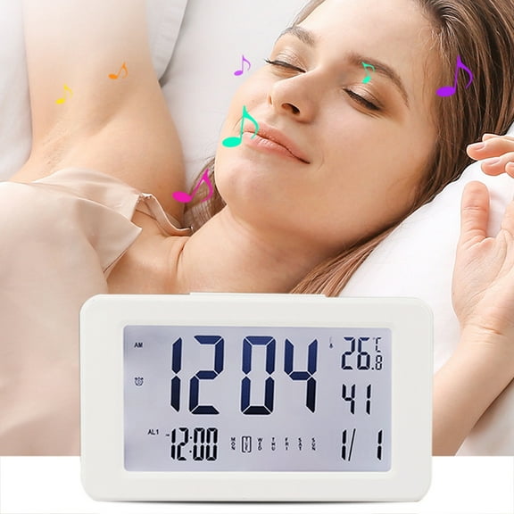 Giunmcul Online Shopping Smart Night Digital Alarm Clock with Indoor Temperature Operated Desk Small Clock
