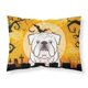 thumbnail image 1 of ""Caroline'S Treasures Bb1778Pillowcase Funda De Almohada Estándar De Tela De Bulldog Inglés Blanco De Halloween, Grande, Multicolor"", 1 of 1