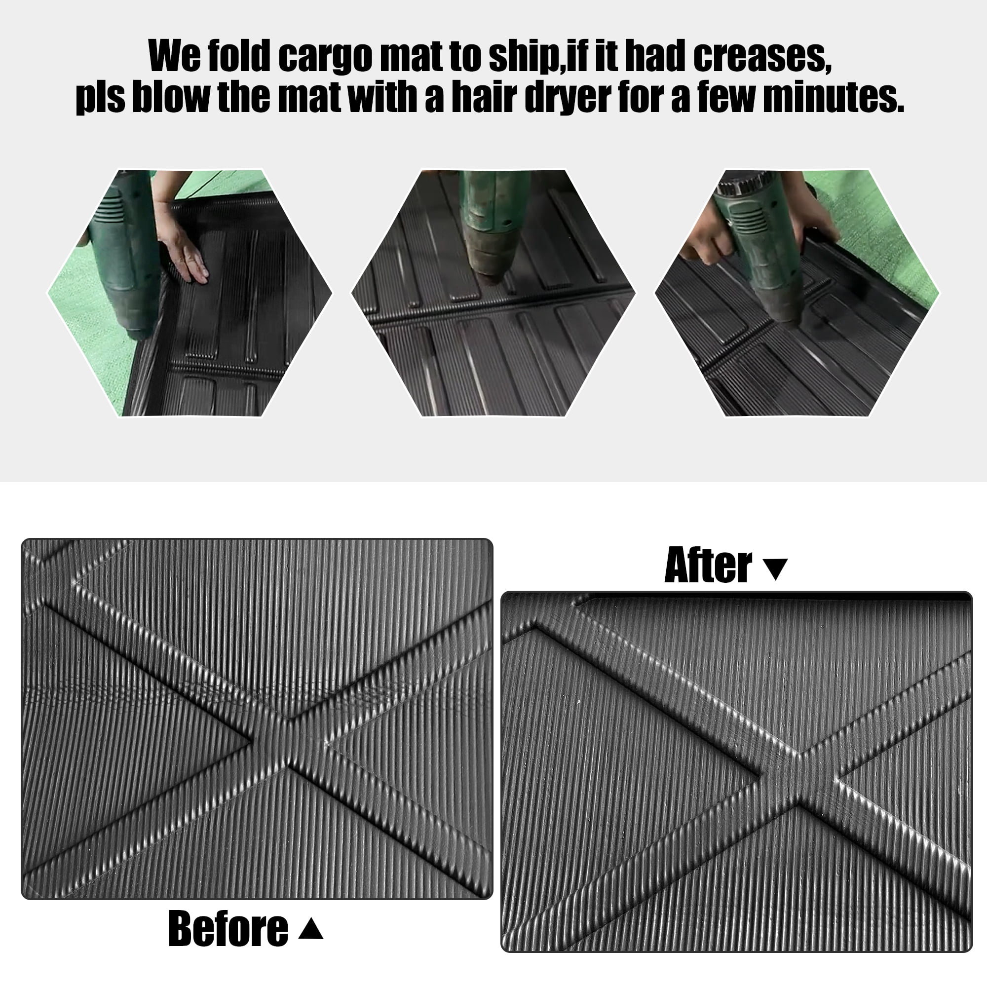 Unique Bargains Cargo Floor Mat All Weather Trunk Liner for Honda Fit 2016-2018 Plastic