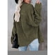 thumbnail image 2 of Camisas con botones de pana para mujer Shacket Boyfriend Blusas extragrandes de manga larga Tops Chaqueta con cuello informal Zhivalor HMFJ293-1, 2 of 5