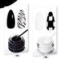 thumbnail image 4 of Gellen Gel Liner Nail Polish, 2 Colors Black White Nail Art Gel Nail Polish Set, Gel Polish Soak Off UV Cure Gel Built Thin Nail Brush Valentine's Day Gifts for Women, 4 of 8