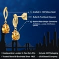 thumbnail image 2 of Gem Stone King 10K Yellow Gold Yellow Citrine Stud Dangle Earrings for Women | 2.23 Cttw | Gemstone November Birthstone | Pear Shape 8X6MM, 2 of 6