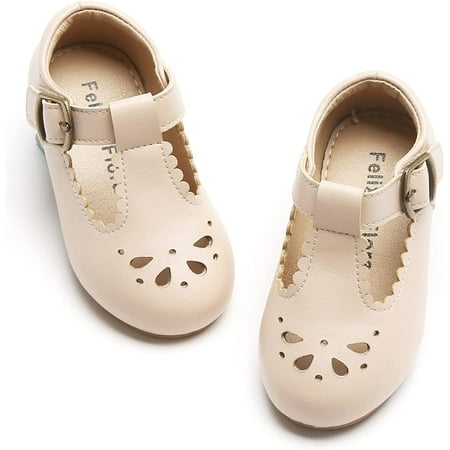 

QWZNDZGR Toddler Little Girl Flat Oxfords Dress Shoes - Mary Jane Princess for Girl Party School Shoes.