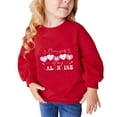 thumbnail image 3 of Elainilye Fashion Toddler Sweatshirt Boys Girls Cute Valentine's Day Heart Print Long Sleeve Top Hoodies Sizes 3-10Y,Red, 3 of 9