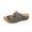 Gray, variant on Black Women'S Platform Sandals Casual Slide Slippers Open Toe Beach Shoes Comfy Walking Flats Pu Leather Outdoor Indoor For Ladies Summer 1.77In Heel
