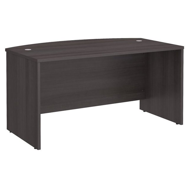 Studio C 60W x 36D Bow Front Desk in Storm Gray - Engineered Wood