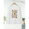 thumbnail image 3 of Arvbitana Women Halloween Sweatshirt Casual Graphic Print Loose Fit Pullover Autumn Long Sleeve Crewneck Hoodies Oversized Tops, 3 of 9