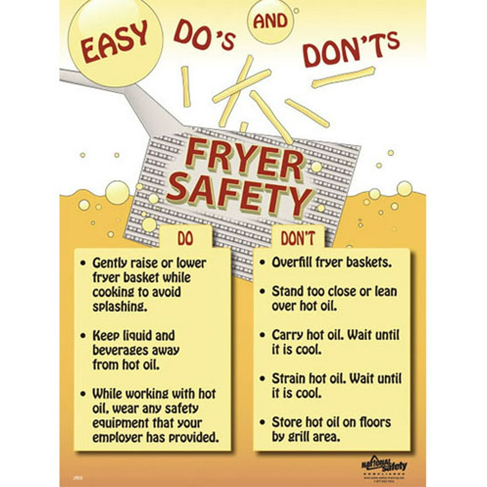 Fryer Safety Poster (18 by 24 inch)