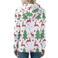 thumbnail image 2 of Renewold Stylish Jackets for Women Casual Zippered Hoodie Size 2XL Christmas Trees Reindeer Coat Tracksuit Cool Long-Sleeve Daily Sweatshirt Hoody Clothing, 2 of 6