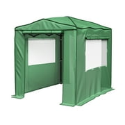 Home-Complete 8ft x 6ft Pop Up Greenhouse with Zippered Doors, Green