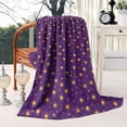 thumbnail image 2 of Purple Sun Star Swirl Pattern Blanket,Comfortable Soft Flannel Throw Blanket,All Season,Warm Lightweight Blankets for Sofa Bed Couch Living Room Chair,40"x50", 2 of 4