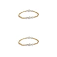 thumbnail image 3 of Sonducket Pulseras de tobillo con cuentas de arroz Cadenas de tobillo Tobilleras delicadas y elegantes para niñas 25 veinticinco 2piezas Sonducket CBP200707, 3 of 6