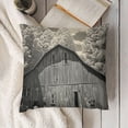 thumbnail image 3 of Rustic Country Barn Farm Landscape Design by Daphne Polselli Throw Pillow, Grey, 3 of 5