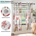 thumbnail image 3 of Yayeee Window Curtains Light Filtering 63"x42" Grommet Panel Pair Home Living Room Decor, Brown Nordic Christmas House, 3 of 7